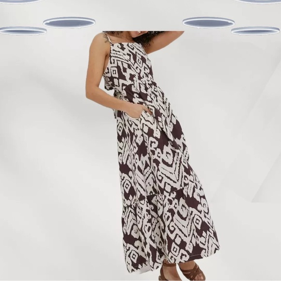 COPY - Women’s FatFace Sleeveless Tie-Back Midi Linen Dress - Picture 3 of 6